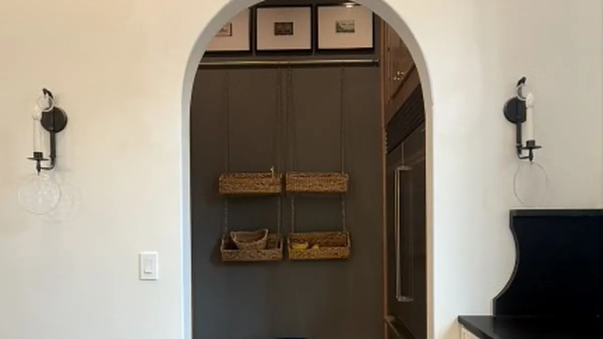 Finished custom archway and trim detail inside a North Georgia home